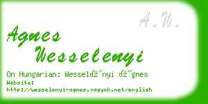 agnes wesselenyi business card